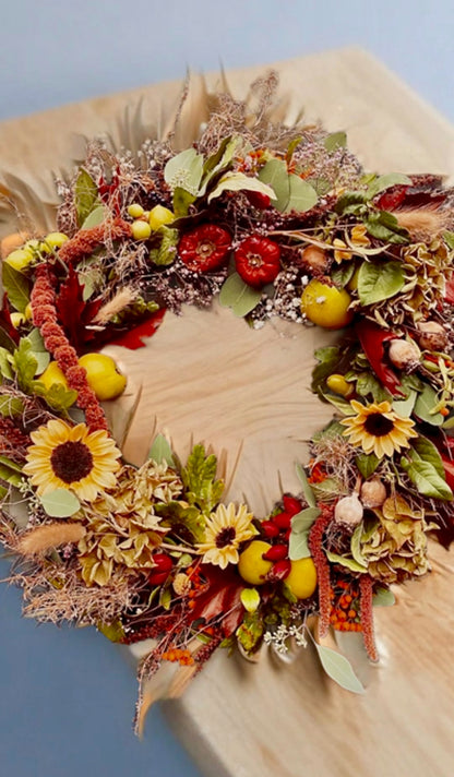 Autumn Abundance Door Wreath WORKSHOP