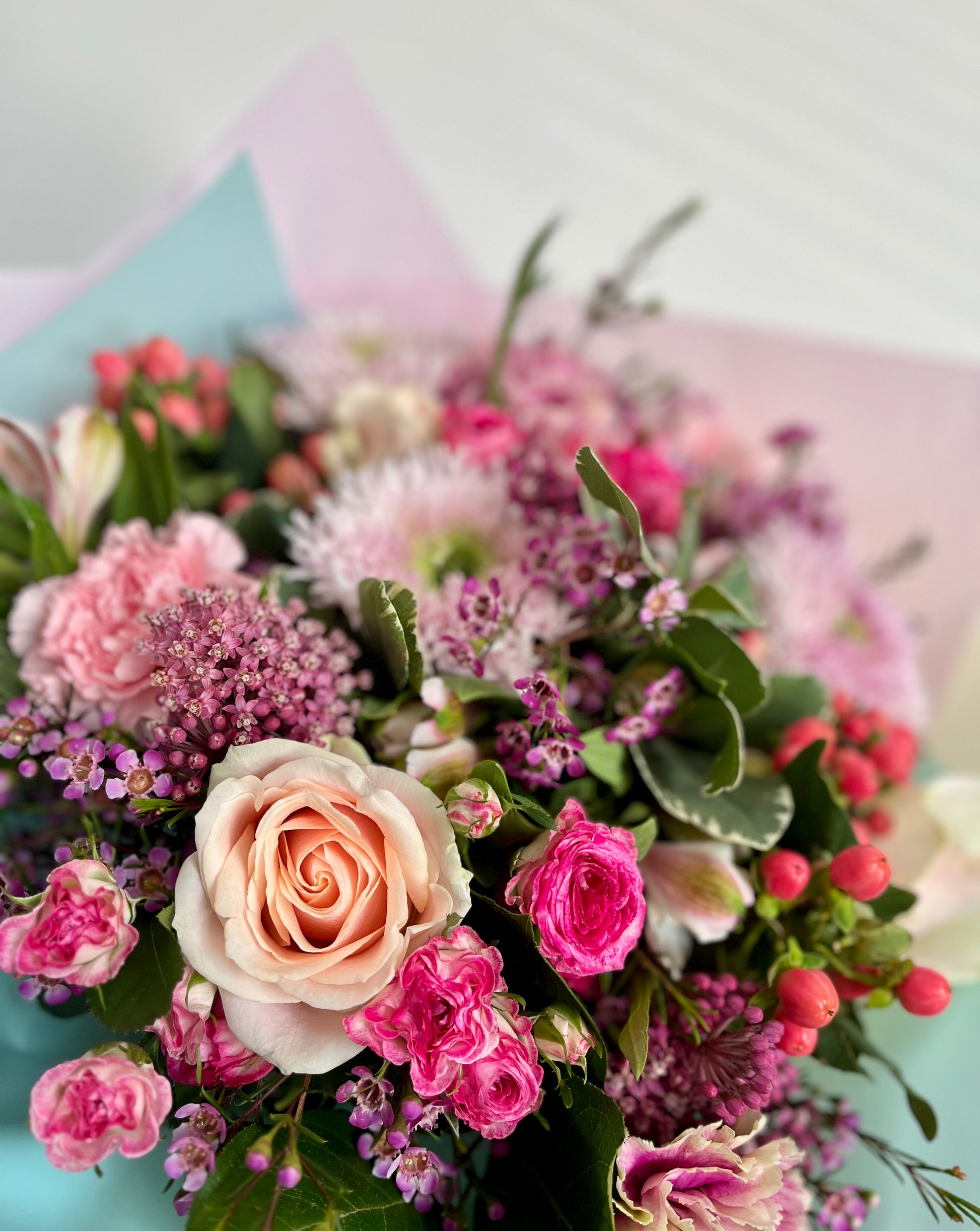 a beautiful soft pink bouquet 